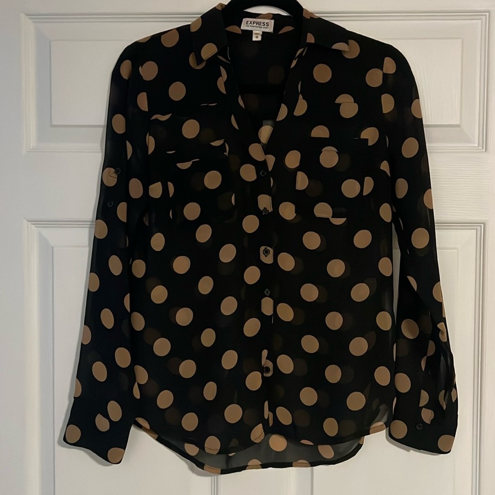 Express Polkadot Portofino Shirt